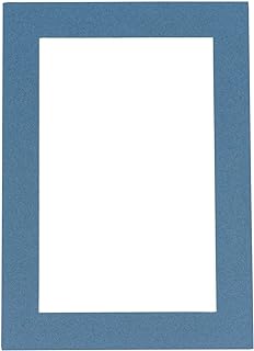 CountryArtHouse Steel Blue Acid Free 16x20 Picture Frame Mats with White Core Bevel Cut for 12x16 Pictures - Fits 16x20 Frame - One Mat