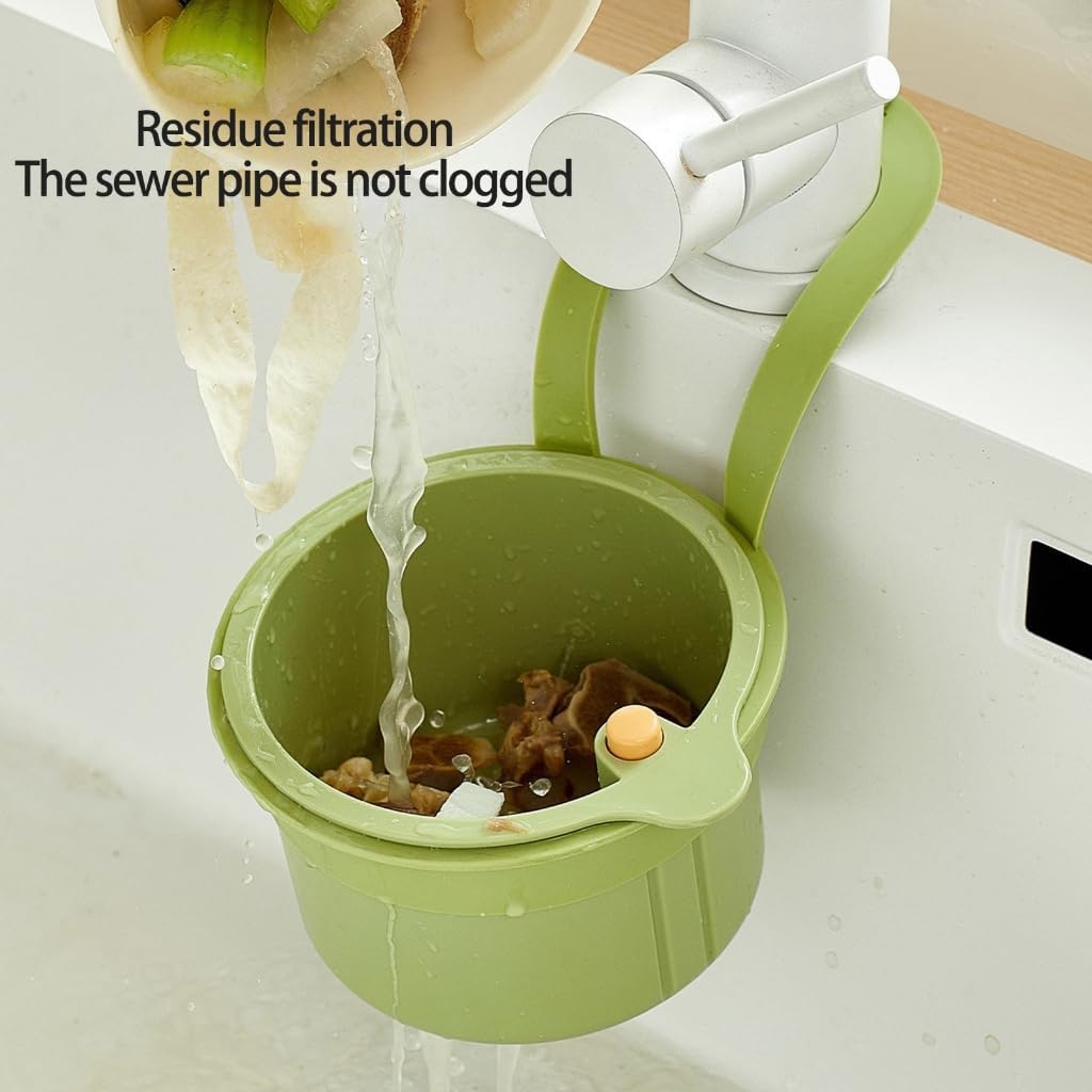 Sink Hanging Basket,Quick Install Sink Basket for Effortlessly Drainage and Space Saving Kitchen Organization Noddle Strainer Filter Tray