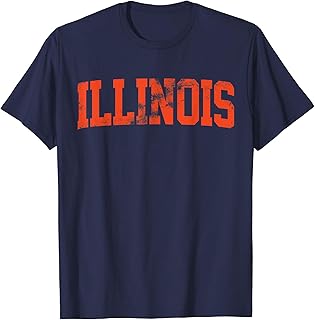 Retro Illinois IL Souvenir Vintage Illinois Orange Throwback T-Shirt
