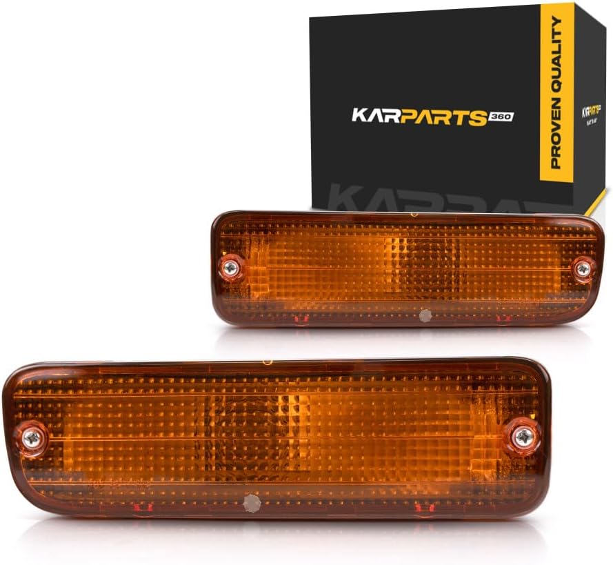 For 1995-2000 Toyota Tacoma Pair Signal Lights Driver and Passenger Side Pair w/Bulbs Base/DLX/SR5 Models | Replacement For TO2530122
