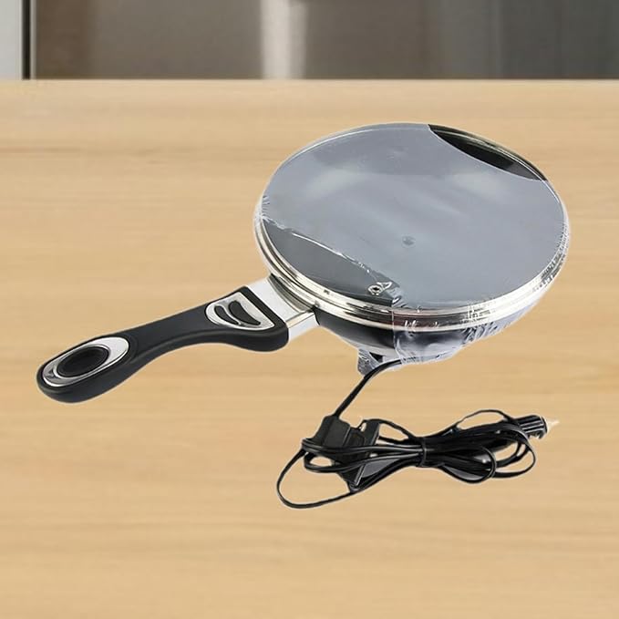 Sartén Eléctrico Portátil Ligero 12V 150W con Tapa miniatura 2