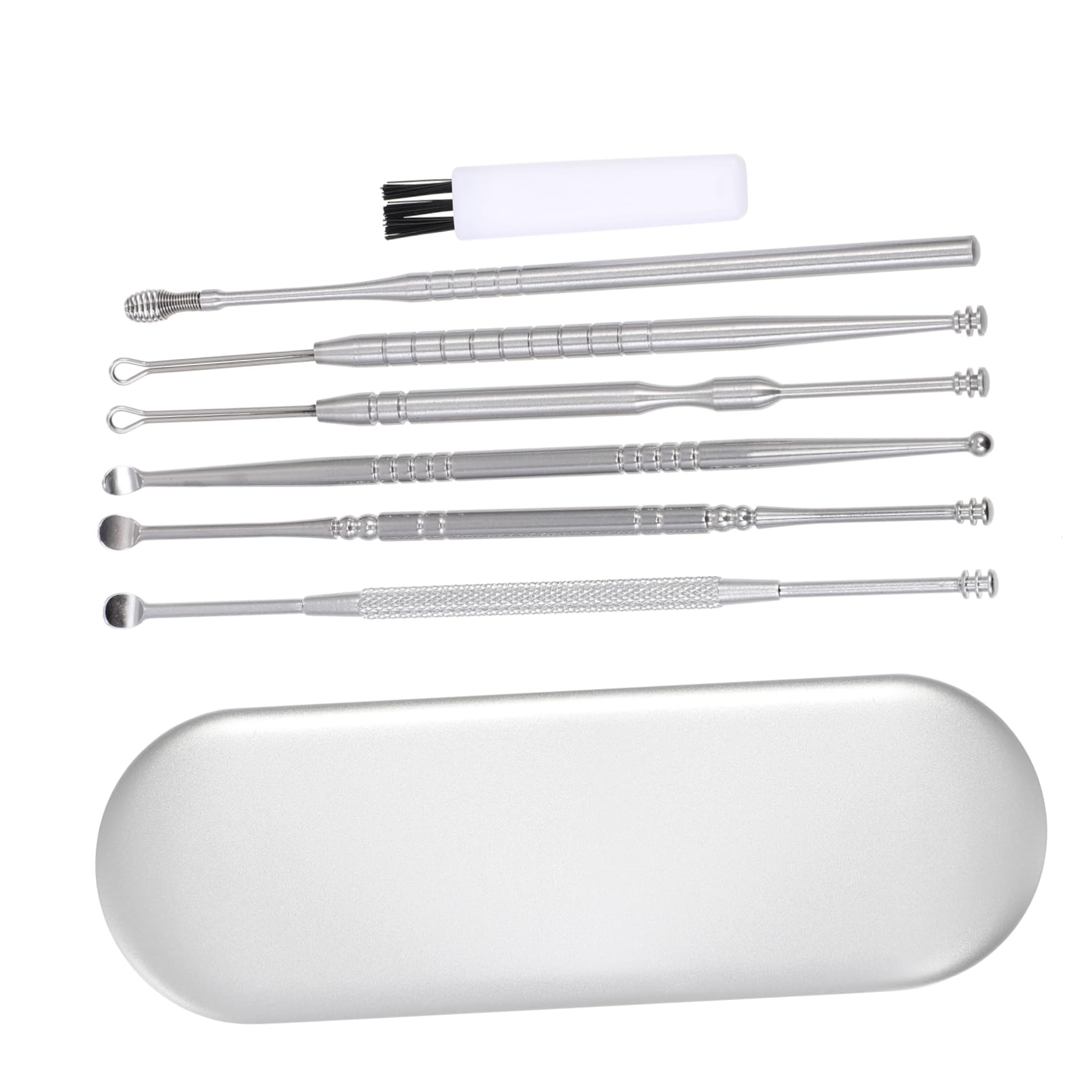Homoyoyo Stainless Steel Ear Wax Removal Kit - 1 Set of Durable Ear Cleaning Tools - Includes Ear Spoons and Picks for Earwax Removal and for Home Use