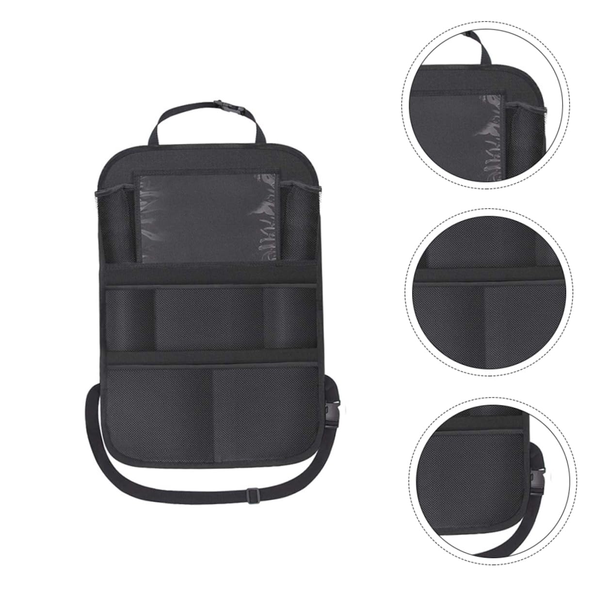 Mikinona Organizer per Seggiolino Auto Sedile Posteriore 2 Pezzi Multi-tasca Pieghevole per Smartphone Portafogli e Accessori Organizer per Auto Borse da Viaggio