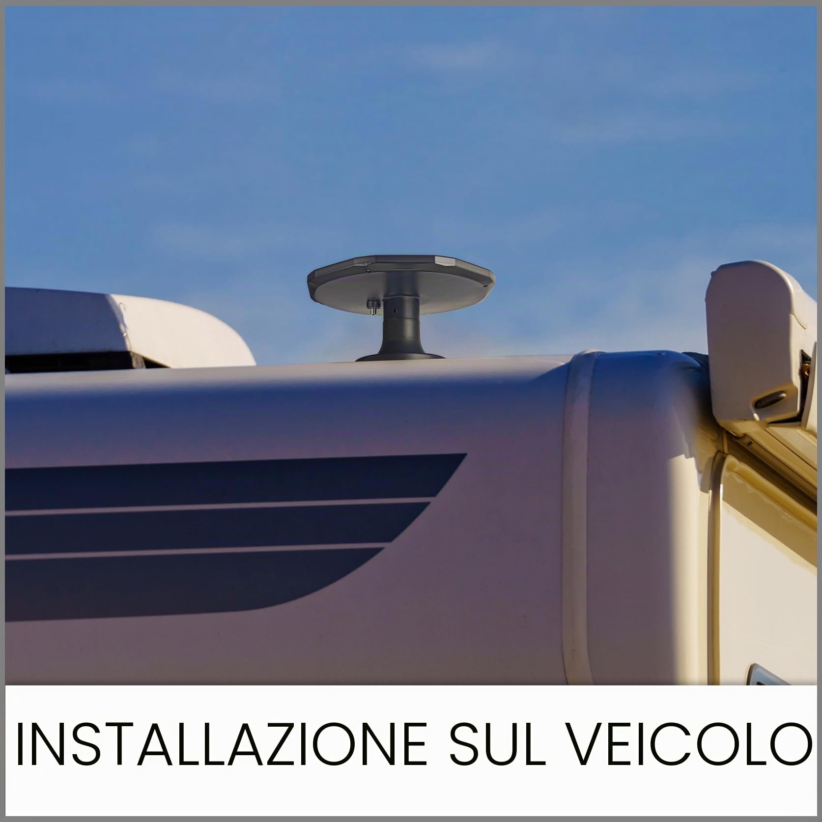 TELESTAR Antenna 15 LTE - Antenna Attiva DVB-T2 da Esterno (Outdoor & Campeggio, DVB-T2/FM/DAB+, 20dB Guadagno) - Nero