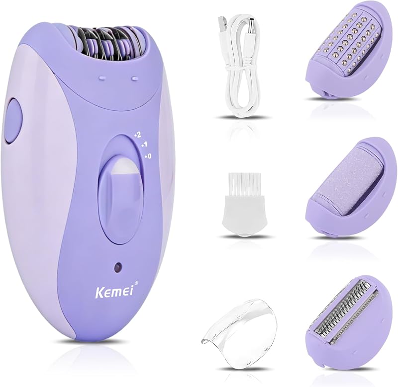 Depiladora 4 en 1 para mujer, depiladora para cara, piernas, brazos, km-6037
