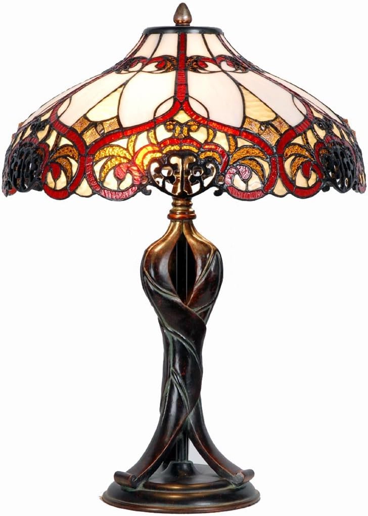 Zhimei Tiffany Style Table Lamp, E27, 22 W, Multi-Colour