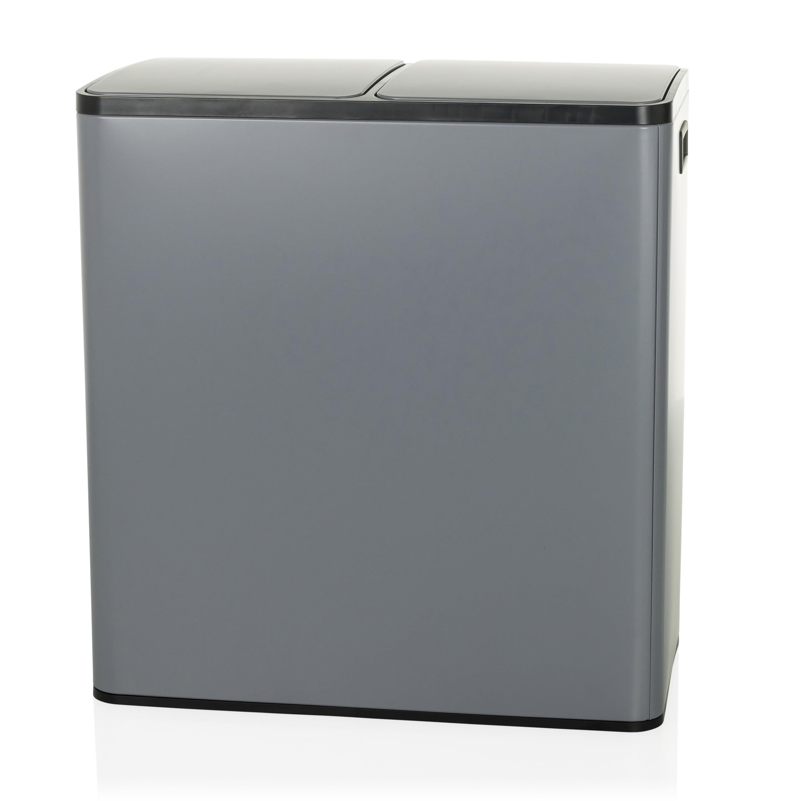 OFFICE Pattumiera 2 x 30 l, acciaio CLEAN XIII, sistema raccolta differenziata, chiusura morbida, pattumiera pedale 2 scomparti, grigio