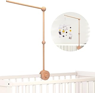 Baby Crib Mobile Arm,VKP Wooden Mobile Arm for Crib Mobile Hanger for Crib Baby Girl Nursery Decor (Wood)