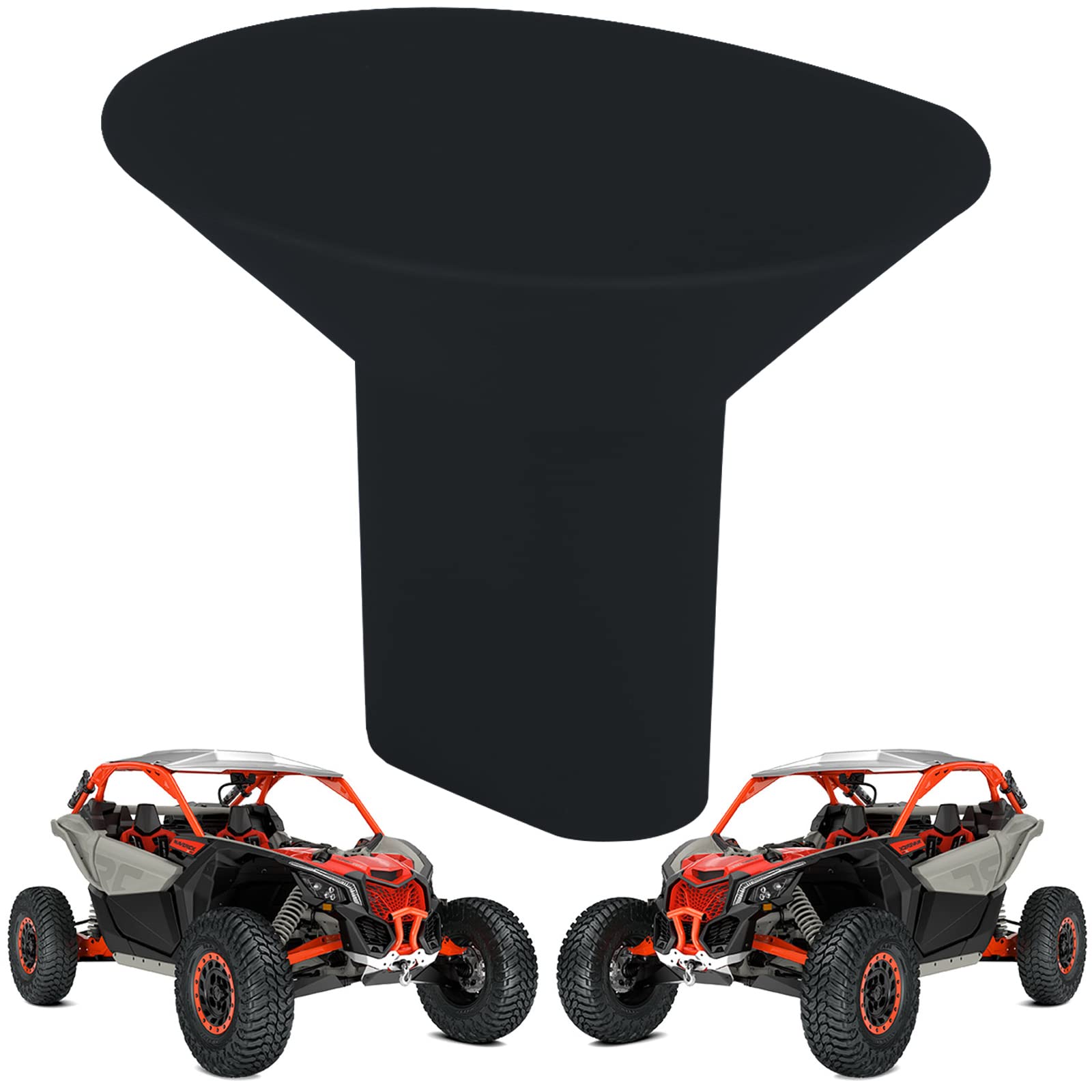 QUICKWOLF UTV Oil Change Funnel, Maverick X3 Oil Change Funnel Compatible for Can Am Maverick X3 Defender Oil Drain Funnel by Flexible Silicone for Most of UTV ATV Motorcycle Car(Black）