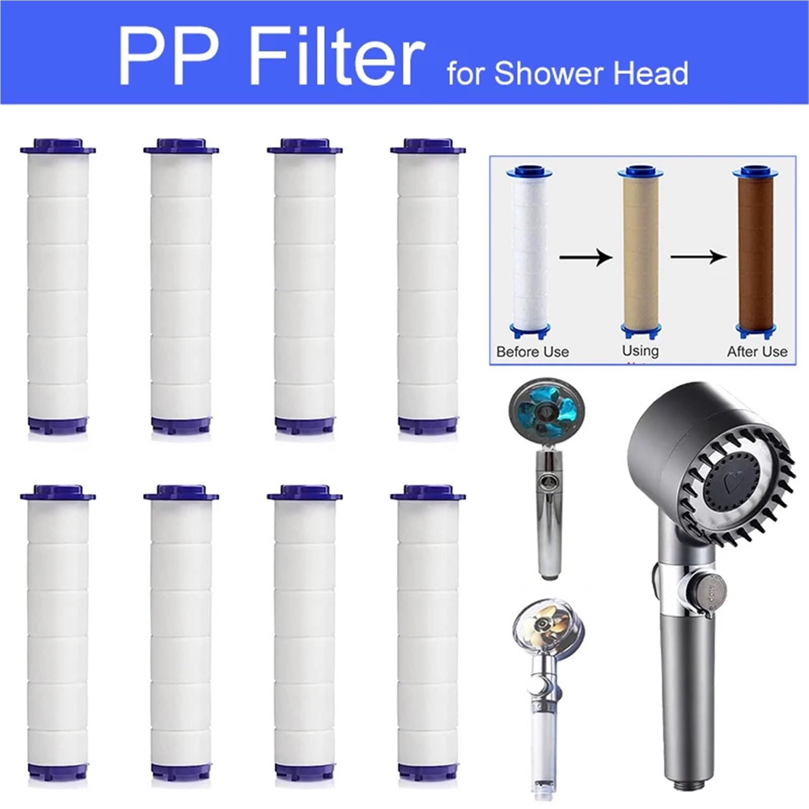 Reemplazo del filtro cabezal de ducha for limpieza agua la(50PCS)