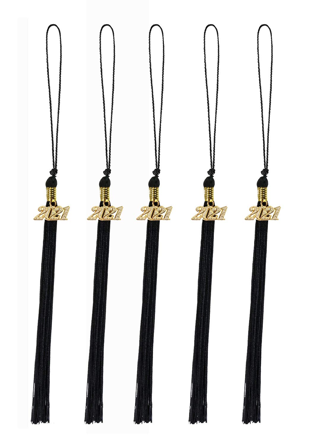 Black PENTA ANGEL Academic Graduation Tassel with Gold 2020 Year Charm