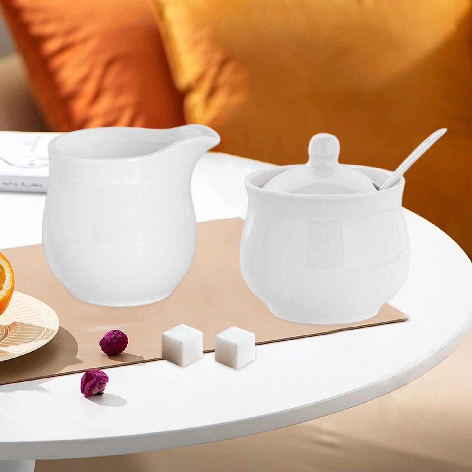 Juego de Azucarero Y Crema de Cerámica, Accesorios para Azucarero, Juego para Servir Café