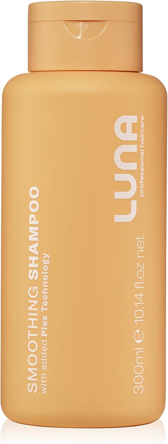 Luna Professional Haircare Smoothing Shampoo – Hydrating Hair Care for Frizzy, Damaged Hair with Vitamin E – Gentle Cleansing with Sunflower & Soy Protein for Soft, Manageable Results – 300ml