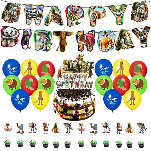 30 Stück Brainrot Geburtstag Deko, Happy Birthday Banner Tortendeko, Lustige Party Deko für Kinder Jugendliche zur Geburtstagspartys Partyzubehör, Kuchendekorationen, Kindergeburtstag Geschenke