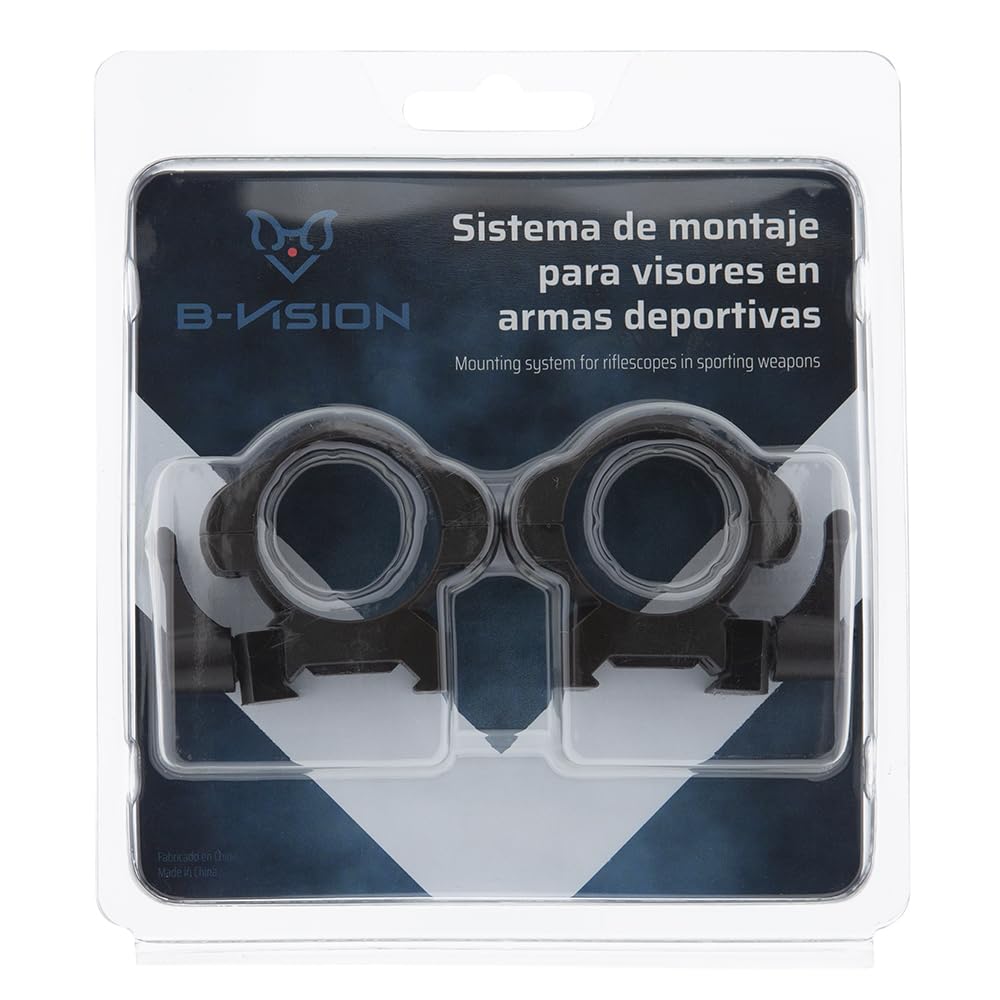 Anillas Desmontables de Acero 30 mm Liberación Rápida 4 Tornillos Carril Weaver Picatinny