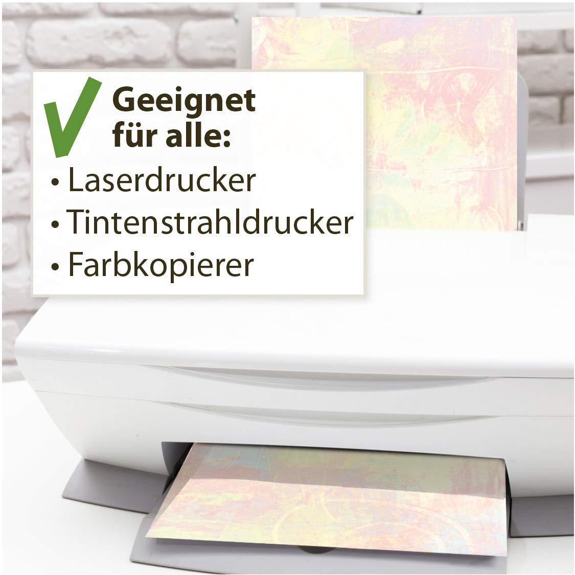 TATMOTIVE Briefpapier Pastell Aquarell bunt beidseitig A4 90g 500 Blatt