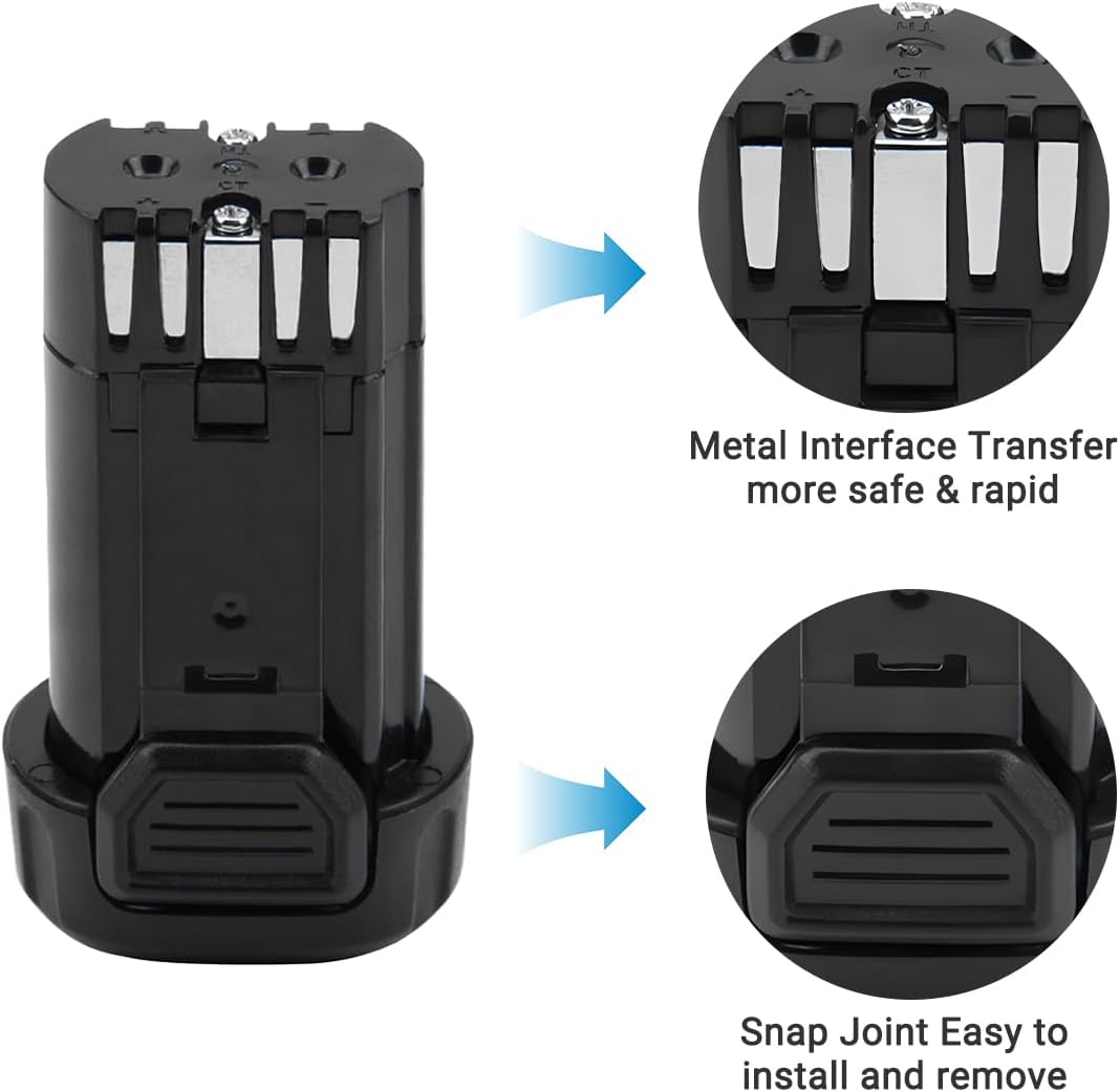 2Pack 1500mAh 8V Max Battery Compatible with Dewalt DCB080 DCF680N1 DCF682 DCB095 DW4390 DCF680N2 DCF680G2 DCL023 DCF680