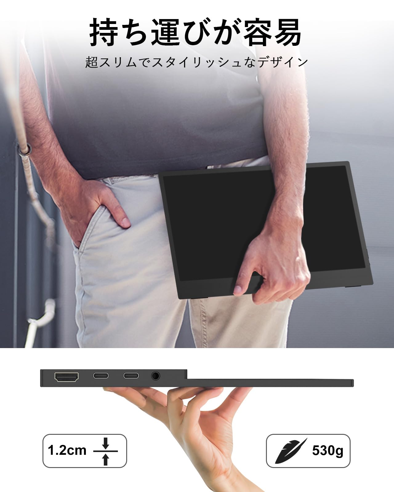 Amazon.co.jp: モバイルディスプレイ、14インチ、1080FHD、非光沢IPS