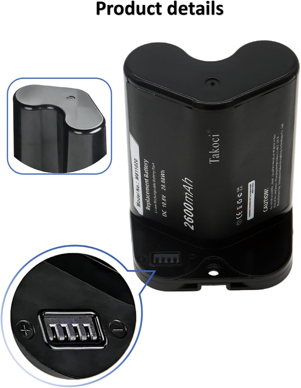 2600mAh Battery Replacement for Braava Jet M6 Series 6110 6012 Ultimate Robot Mop ABL-C 3INR 19/65; M611020 M601220 Vacuum Cleaner Battery