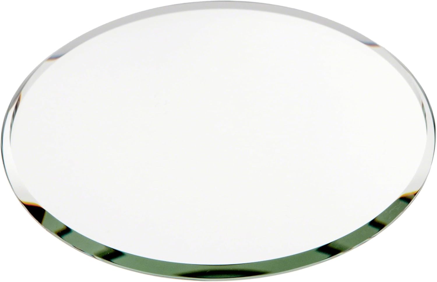 Plymor 4" Round, 3mm Thick Beveled Glass Mirror Circle, Pack of 6