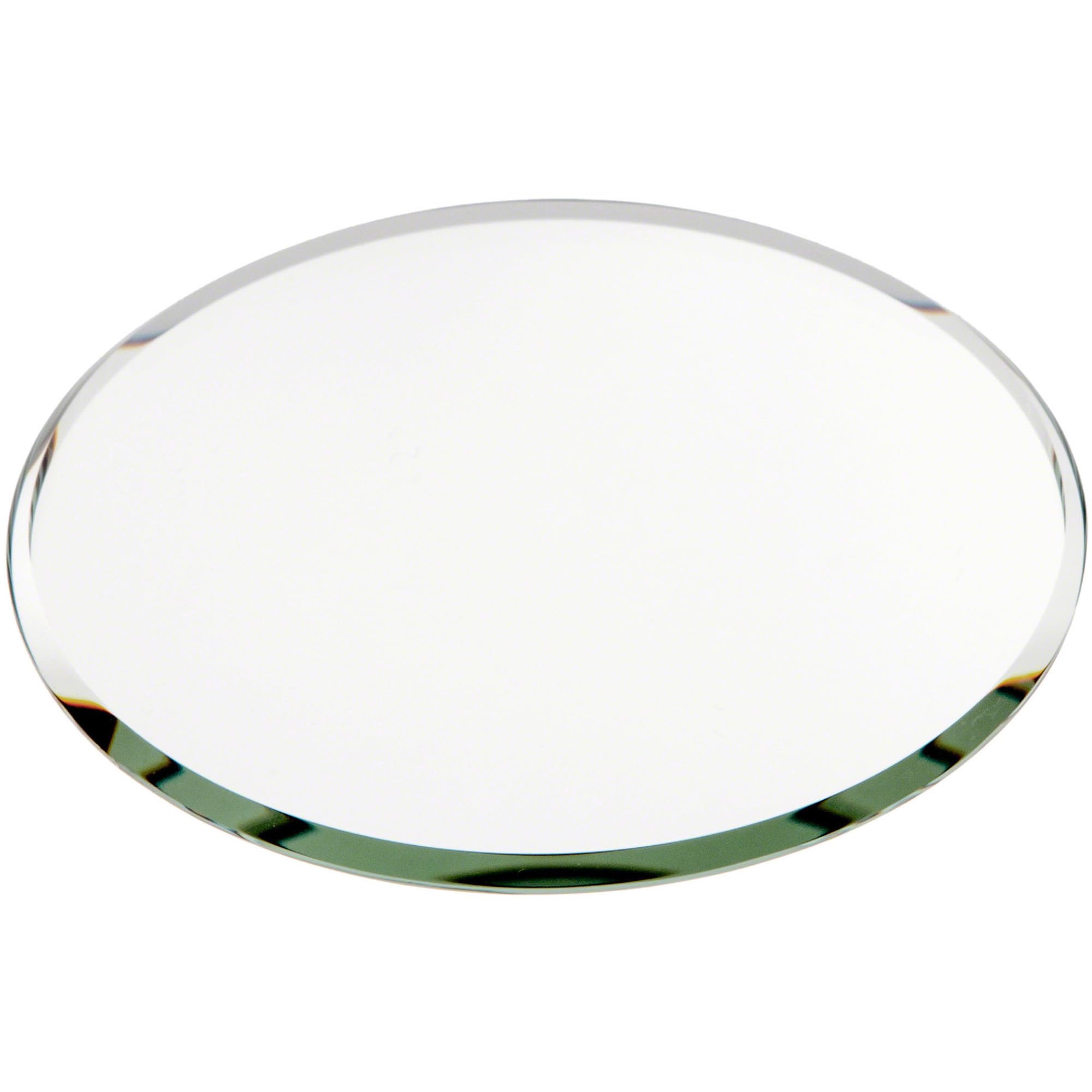 Plymor 4" Round, 3mm Thick Beveled Glass Mirror Circle