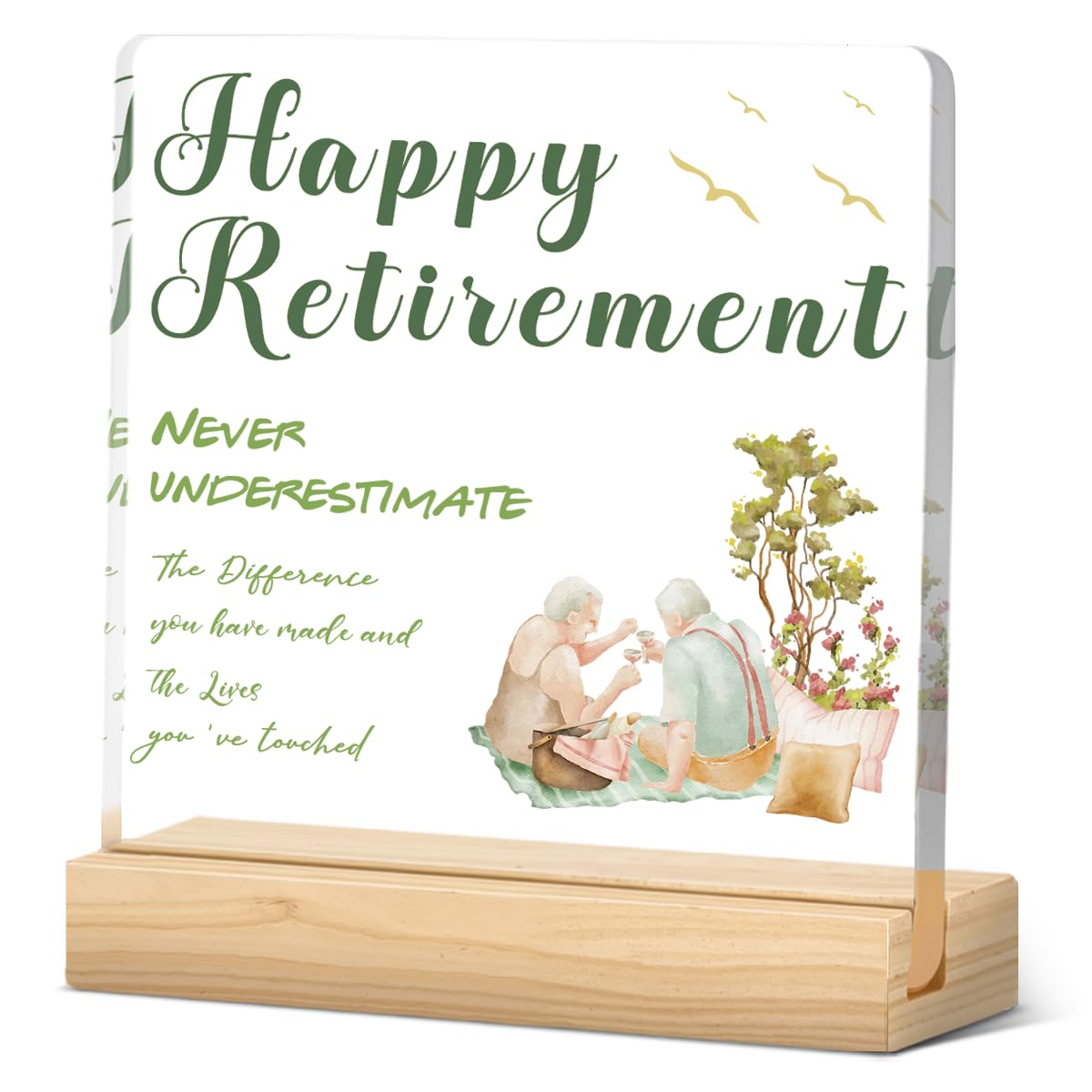 Acrylic decoration Retirement Gifts for Women Men,Happy Acrylic Retirement Gifts,Coworker Teacher Nurse Boss Retired Gifts with Gag Gifts for Retirees-retire gift for retired cadre worker