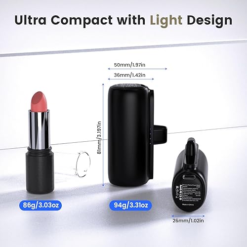 Miniatura 6 de HUAENG Portable Charger for iPhone, 5500mAh Plug in Ultra-Compact Power Bank Small Battery Pack Phone Charger Compatible with iPhone 14 13 12 11 Pro