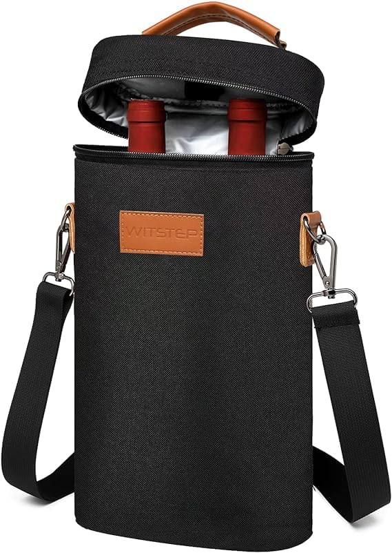 Sac de transport pour vin 2 bouteilles sacoche isotherme rembourrée et portable