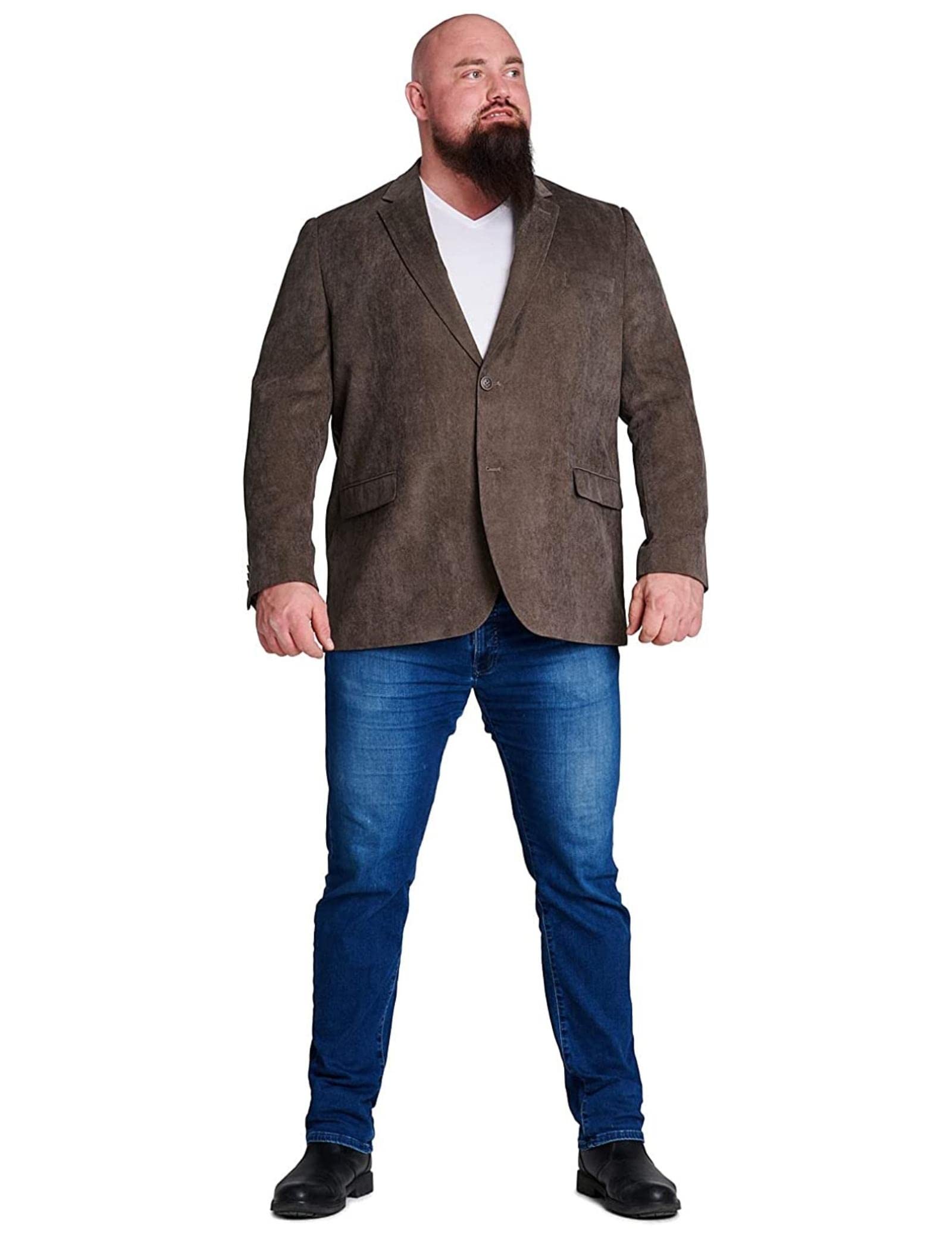 Mill&Tailor Herren Sakko Braun I Jackett für Männer I Einreiher Sakko I Modern & Sportlich I Sakko für Hochzeit & Business I Herrensakko für kräftige Männer
