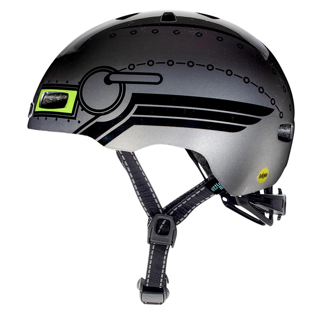 Nutcase Kinder Fahrradhelm Little Nutty Gloss, Robo Boy, 48-52 cm