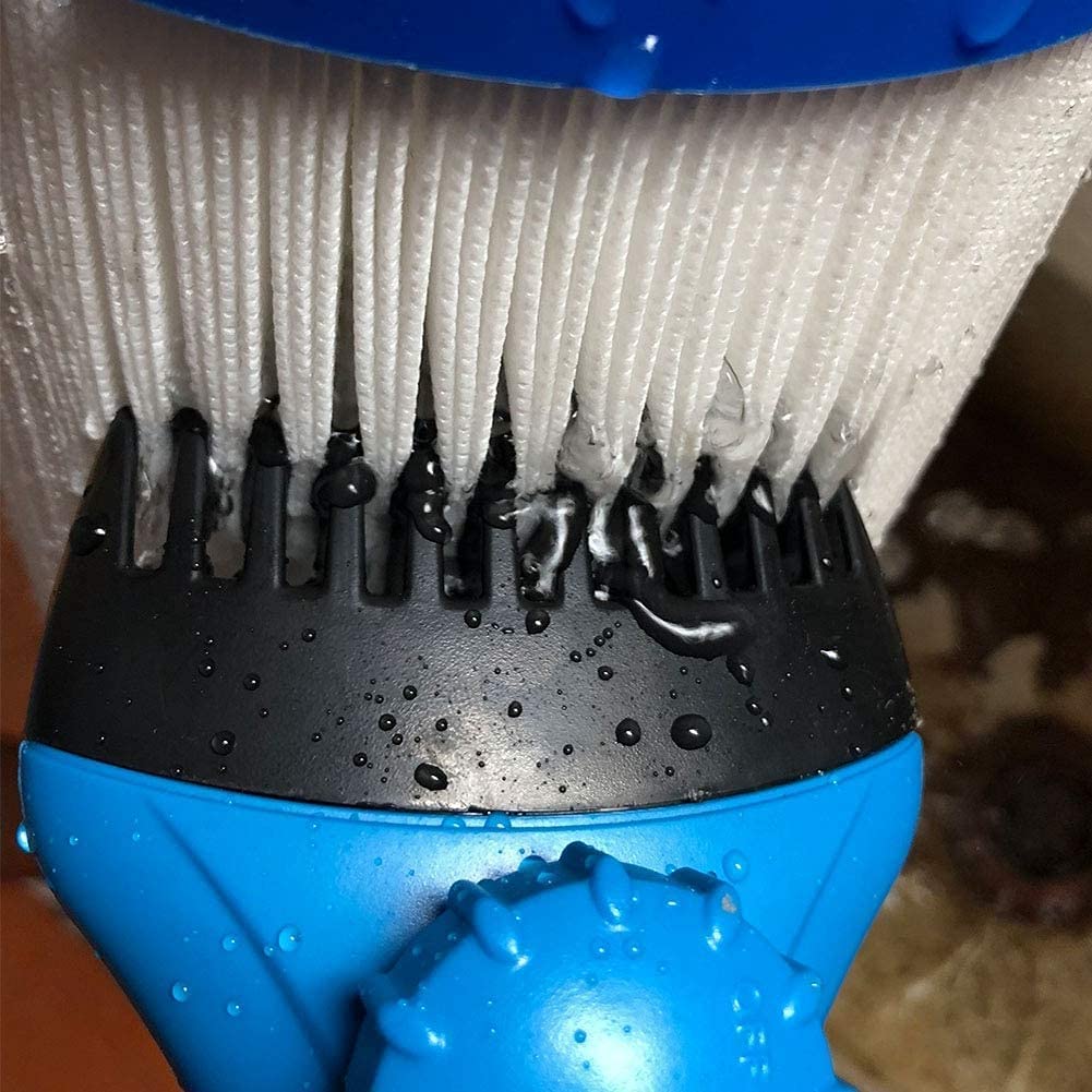 Brosse de Filtre piscine, Nettoyant pour Filtre de Piscine et Spa, Cartouche Filtrante Outil de Nettoyage