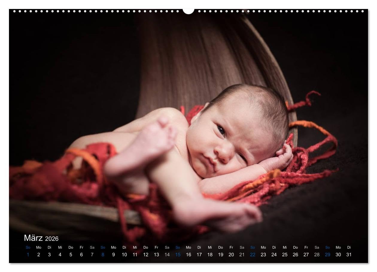 Baby - süße Träume (Wandkalender 2026 DIN A2 quer), CALVENDO Monatskalender: Baby - süße Träume, ein unwiderstehlicher Kalender, an dem man nicht vorbeigehen kann (CALVENDO Menschen)