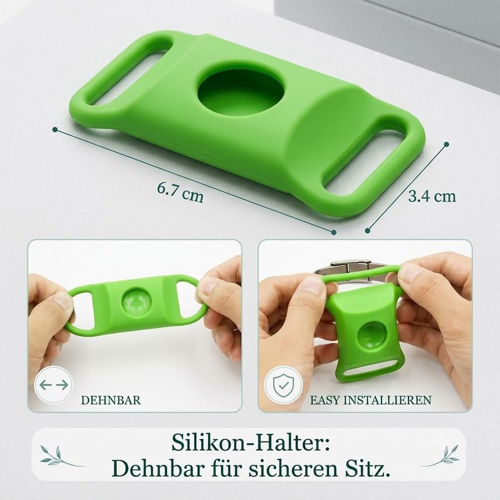 Evacare Flohfrei Anhänger für Hunde - 12 Monate Langzeit Frische-Effekt & Natürlich Wohlbefinden | Sicherer Klickverschluss für Welpen, Mittlere & Große Hunde (Grün,1PCS)