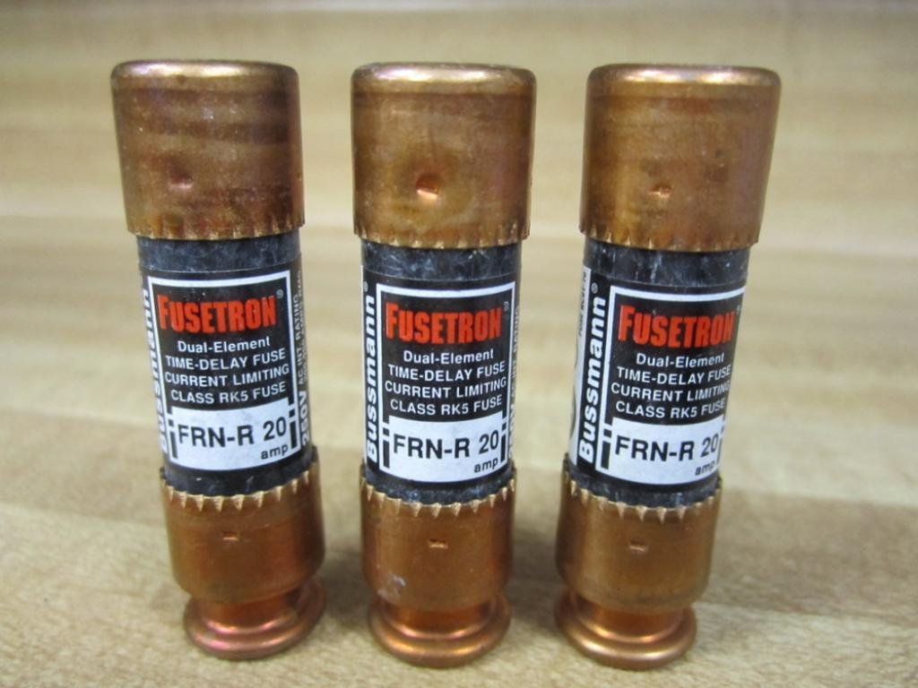 Bussmann FRN-R-20 Fusetron FRNR20 Fuse 20 Amp (Pack of 3) - New No Box