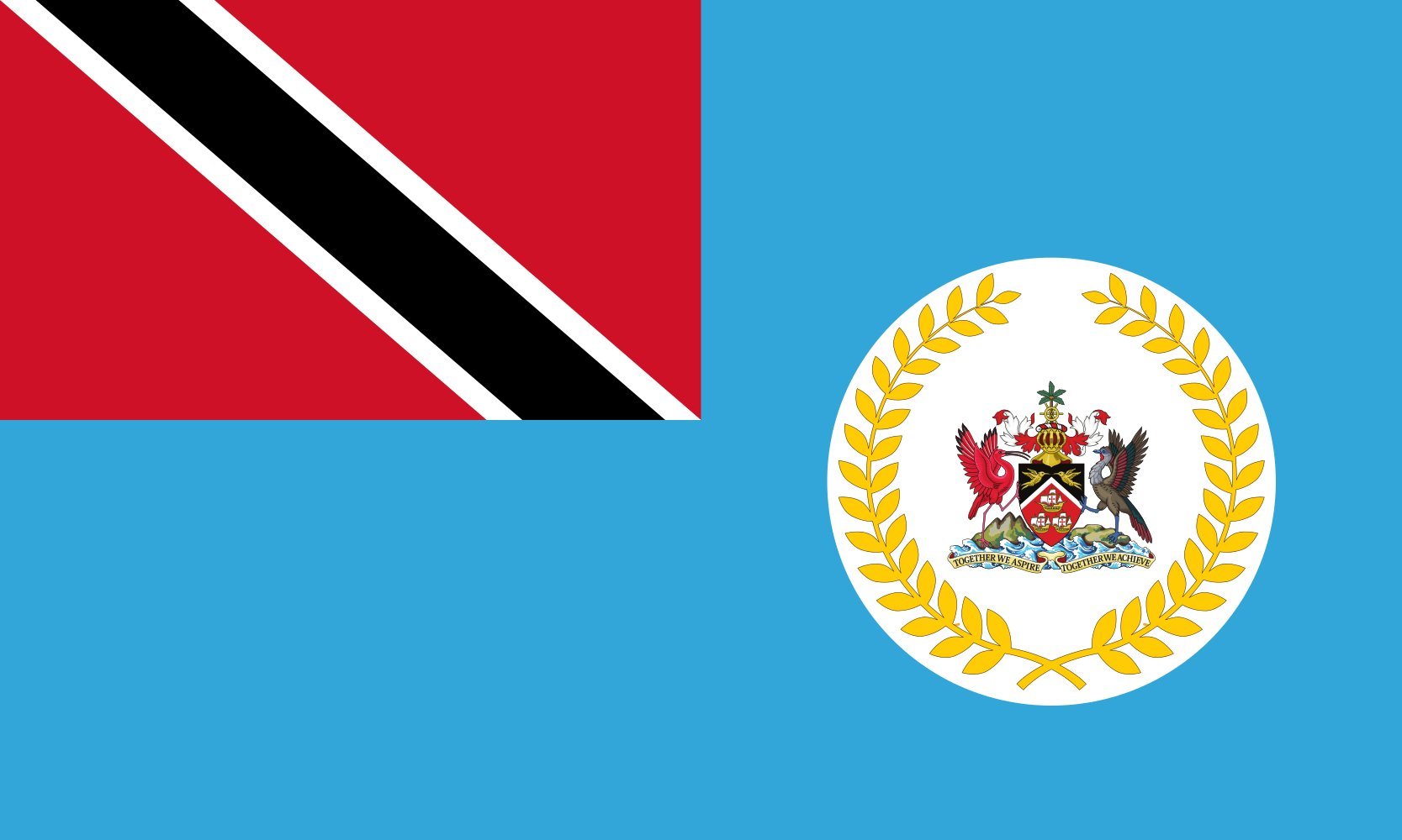 Drapeau Trinité-et-Tobago pour salle de conférence et bureau de ministre