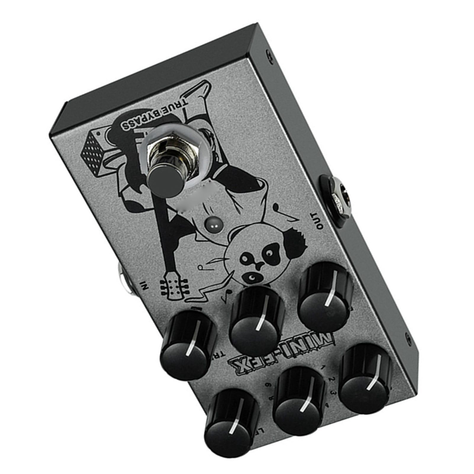 aqxreight Mini Pedale Effetto per Chitarra Design Compatto 9 Toni Versatili Prestazioni Migliorate per Musicisti di Chitarra Elettrica Esplora il Tuo Strumento Musicale Sonoro