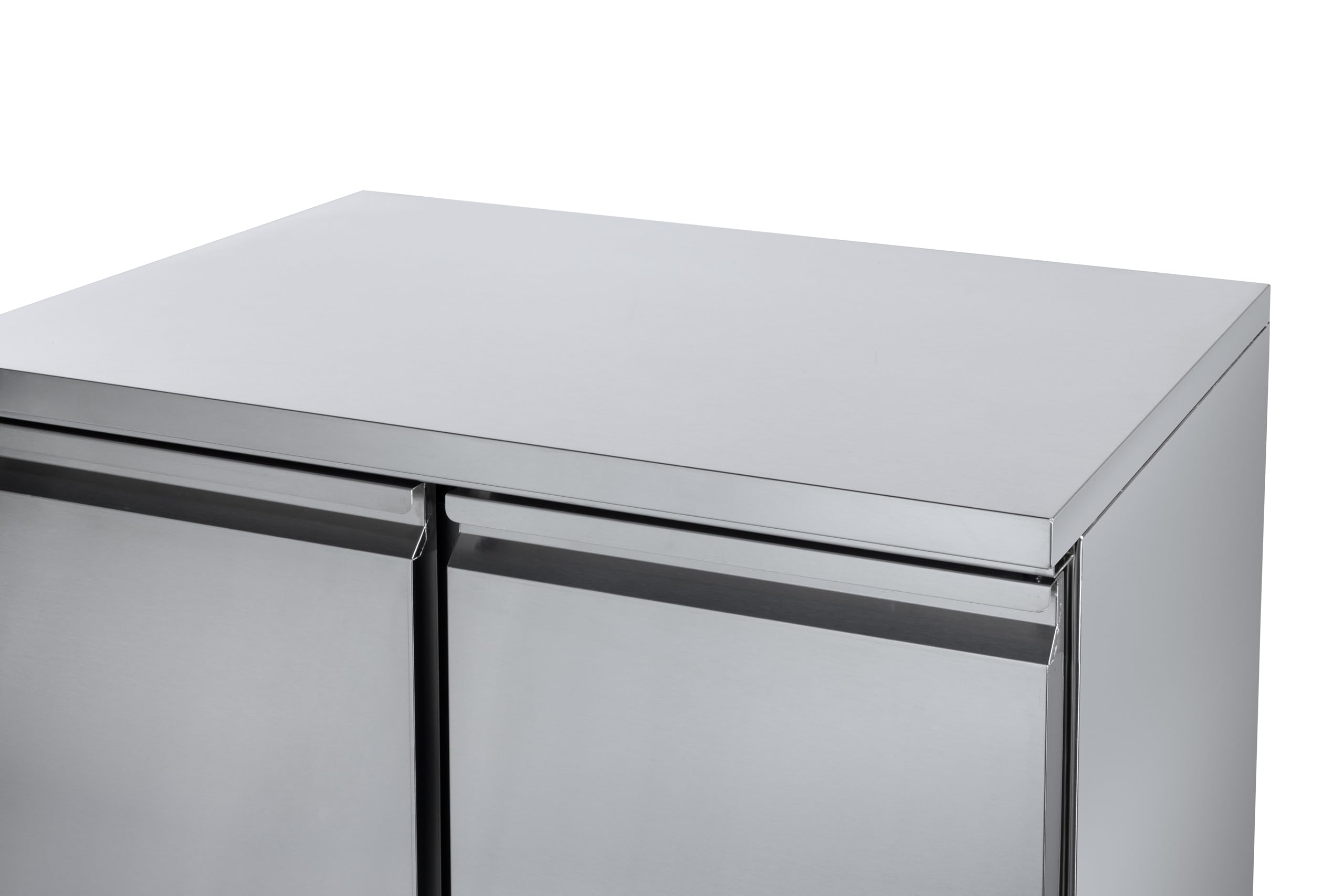 METRO Professional Table réfrigérée positive GSF3600, inox, 90 x 70 x 88 cm, 169 L, froid statique brassé, 220 W, avec serrure, argenté