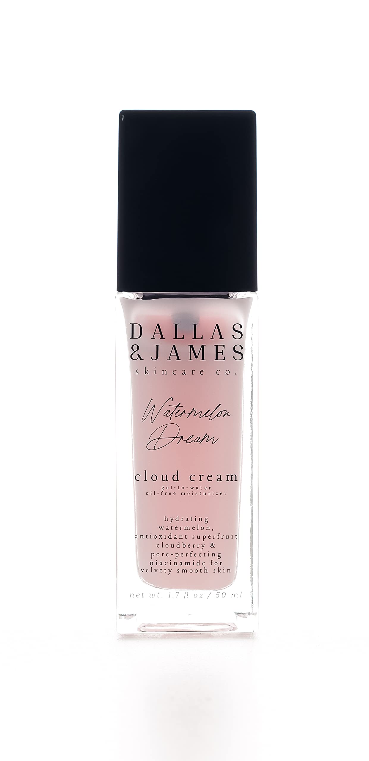 Dallas & James Skincare Co. Watermelon Dream Cloud Cream Moisturizer with Cloudberry: Oil-Free, Gel-to-Water Moisturizer with Niacinamide for Glowing Skin