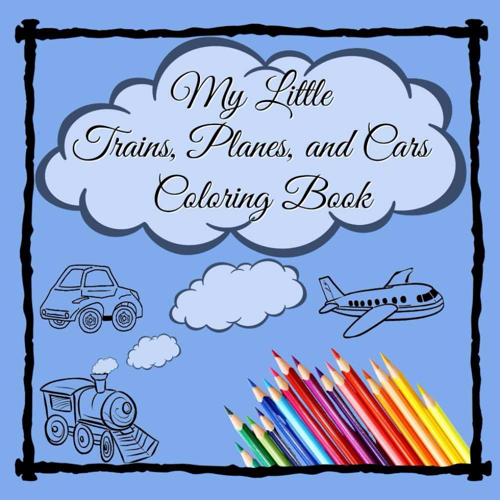 My Little Trains, Planes, and Cars Coloring Book (Pocket Sized Creativity)