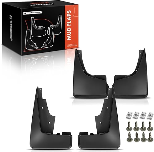 A-Premium Juego de 4 solapas de barro para salpicaduras, guardabarros con accesorio de hardware compatible con Jeep Patriot 2011-2017, utilidad