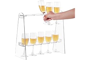 2-Tier Acrylic Champagne Wall Stand: Display Your Elegance