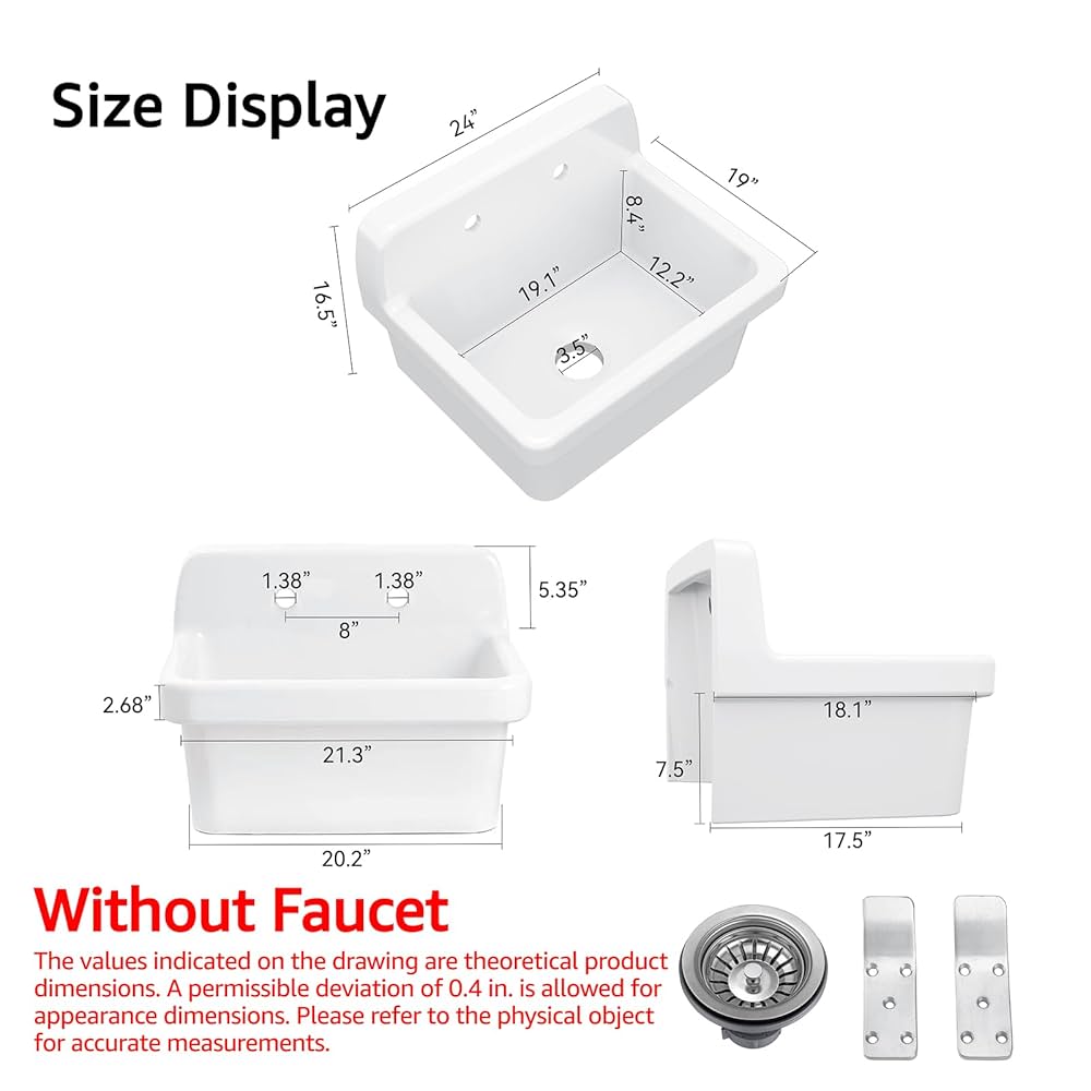 スロップシンク　美品 Amazon.co.jp: ユーティリティフロアモップシンク、深型洗面台