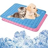 ♥ Calidad y salud: las alfombrillas para mascotas están hechas de telas de sensación fresca, no contienen productos químicos, son resistentes al desgaste y más duraderas.