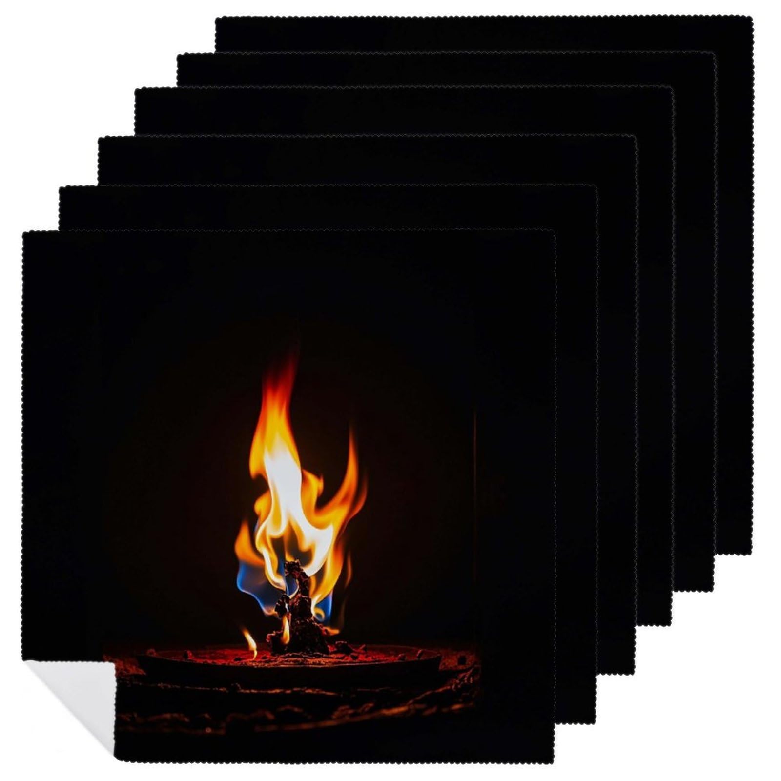 Serviettes de table pendaison de crémaillère tissu lot de 6