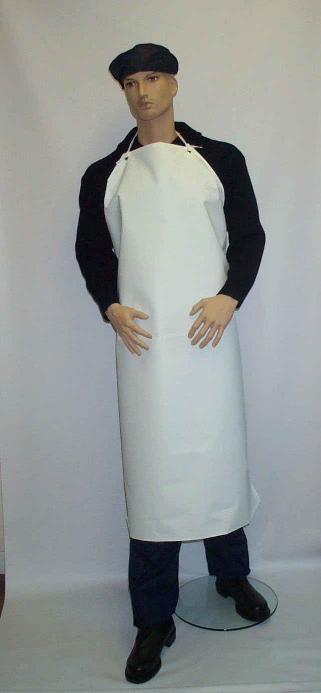 Heavy Duty PVC/Nylon Water Proof Apron - White 48 Inch