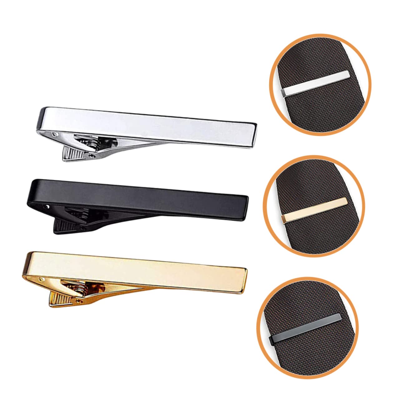 3 Pinzas para Corbata de Hombre de Cobre para Traje