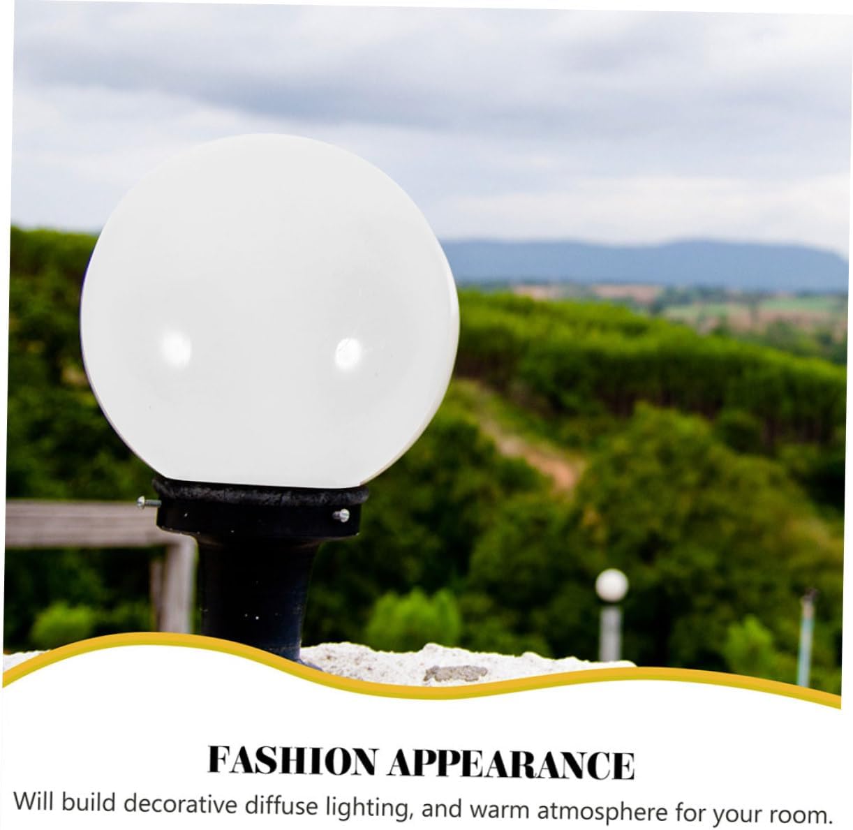 PRETYZOOM Acrylic Lampshade Replacement for Garden Outdoor Wall Lights Nordic Style Ball Shaped Light Globe Cover