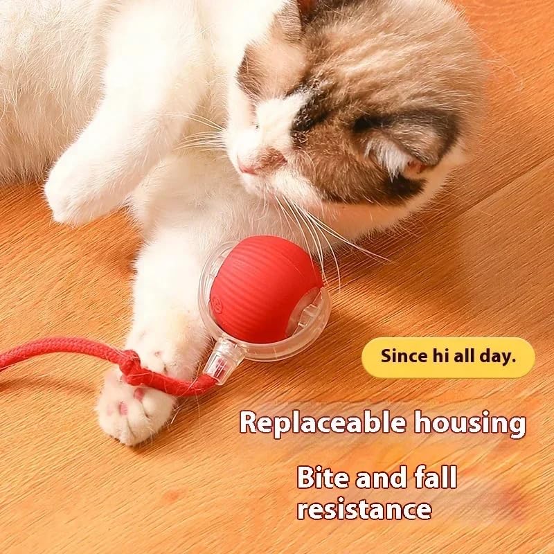 21 Products Smart Cat Toy Ball Interactive Motion-Activated Rechargeable Ball with LED Lights & Tail Irregular Rolling Toy for Indoor Cats Kittens & Pets - Image 4