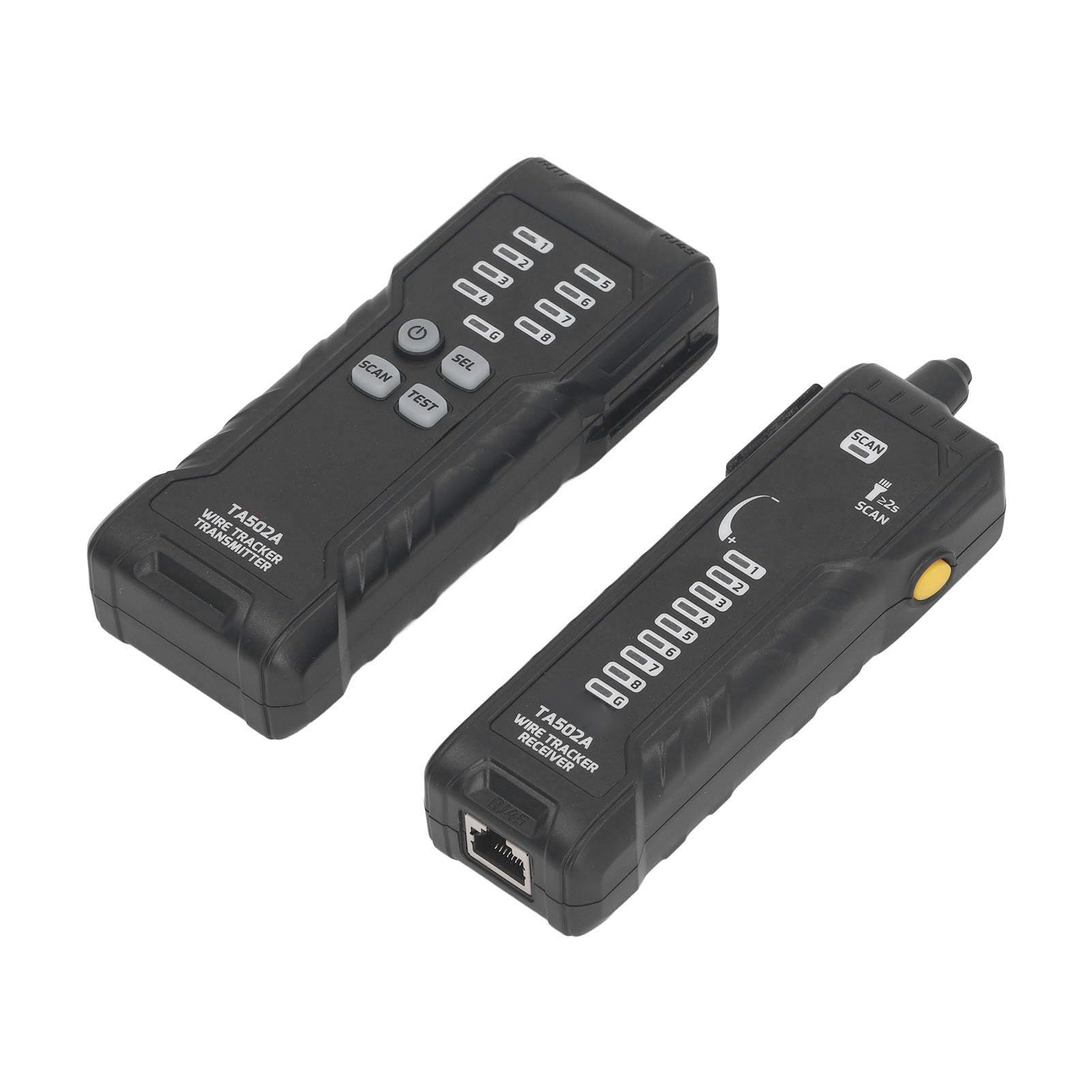 Cyfrowe urządzenie do testowania kabli sieciowych ze śledzeniem przewodów do RJ45 i RJ11, wykrywacz kabli z wyświetlaczem LED, zdalny pomiar do 3 km, w zestawie adapter do zacisków