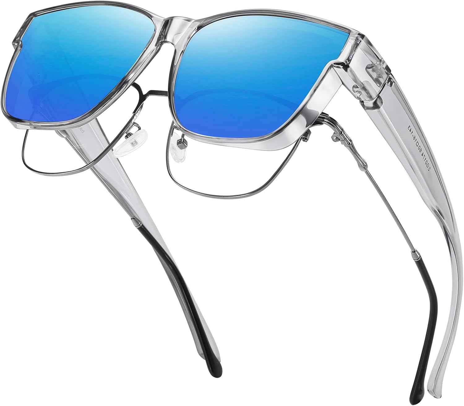 GEGURI Polarized Sunglasses Fit Over Glasses for Men Women, Oversized Square Sun Glasses UV400 Protection Shades